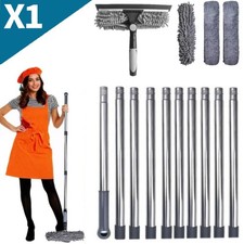 Telescopic Conservatory Window Glass Cleaner Wash Squeegee Cleaning Kit Home UK