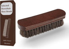 Horsehair Shoe Brush Soft Leather Shine Polish Applicator Boot Cleaner Brush Set