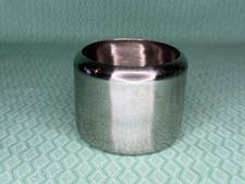 Metal Rostfrei Inox Stainless Steel Sugar Bowl medium mid century modern 70s 60s