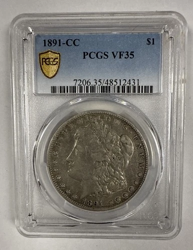 1891-CC Morgan S$1 Silver $1 Dollar PCGS VF30 Very Fine