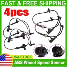 Front and Rear Left & Right ABS Wheel Speed Sensor 2 Pair for Chevy Silverado...