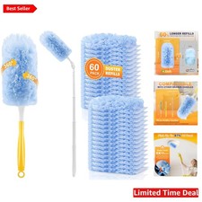 Electrostatic Duster Refills 60-Pack for Swiffer - Multi-Surface Cleaning