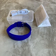 Vibrating Reminder Watch Blue LED Wristband Digital Display – Charged & Working