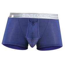 Men's Varicocele Underwear - For Scrotal, Testicle Support, Dual Large Navy