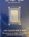 2 Gram .999 Silver HOLY BIBLE Bar in Sealed Card Card