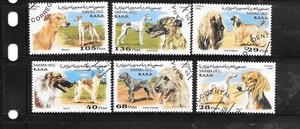 SAHARA 1996 DOGS PUPPIESS CTO USED XF TOPICAL PICTORIAL STAMP SET