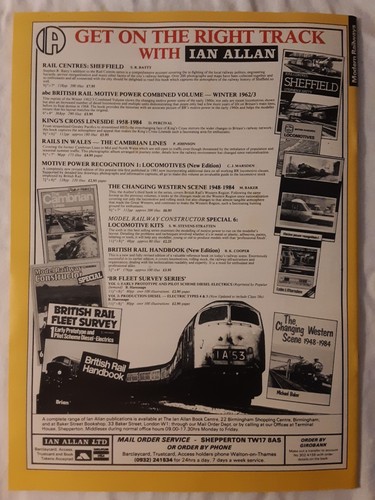 Modern Railways #430 July 1984 FREE SHIPPING Jubilee Line NEW Derby, French TGV - Picture 8 of 8