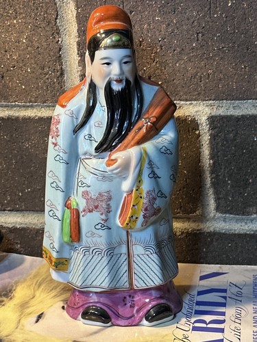 Vintage Chinese Statue Fu Household Happiness Feng Shui porcelain figure