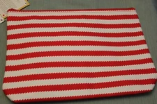 New Thirty One  Zipper Storage Bag Pouch in A Red Wave