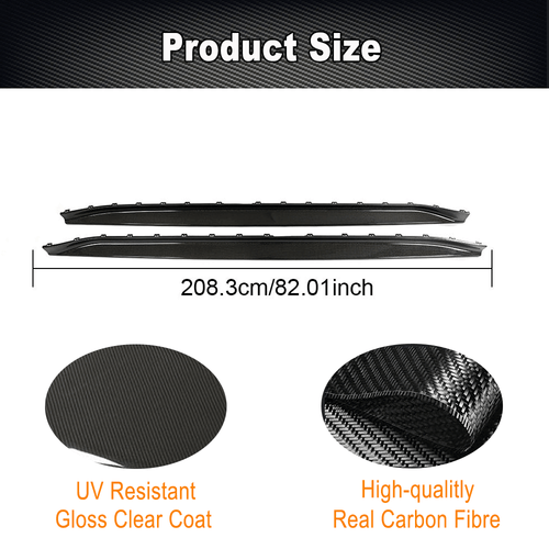 Umbrales laterales de carbono Side Skirts umbral enfoque para BMW Serie 3 G80 M3 2021-2024 - Imagen 7 de 12