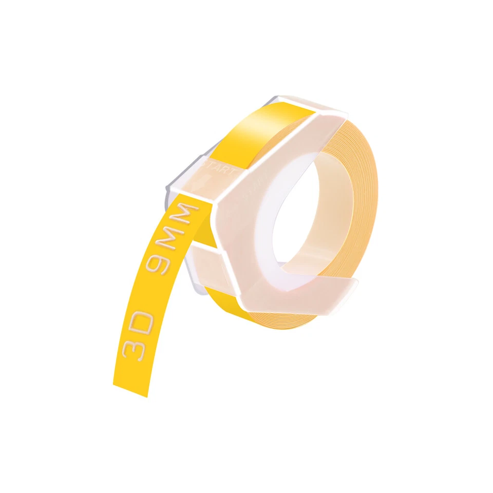 20PK 520108 For DYMO Xpress Maker Label Tapes White on Yellow 3/8" 3D Embossing - Image 2 of 4
