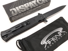G10 Pocket Knife Blade EDC Tip Up Carry Spring Assisted Black