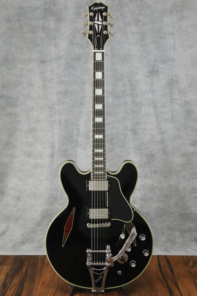 Epiphone Shinichi Ubukata ES-355 Custom Bigsby ver.02 Ebony with 