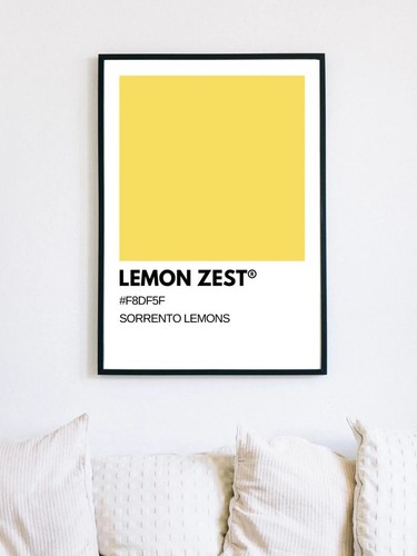 Lemon Zest Color Poster Print | Great Color Scheme | Minimalistic Design |