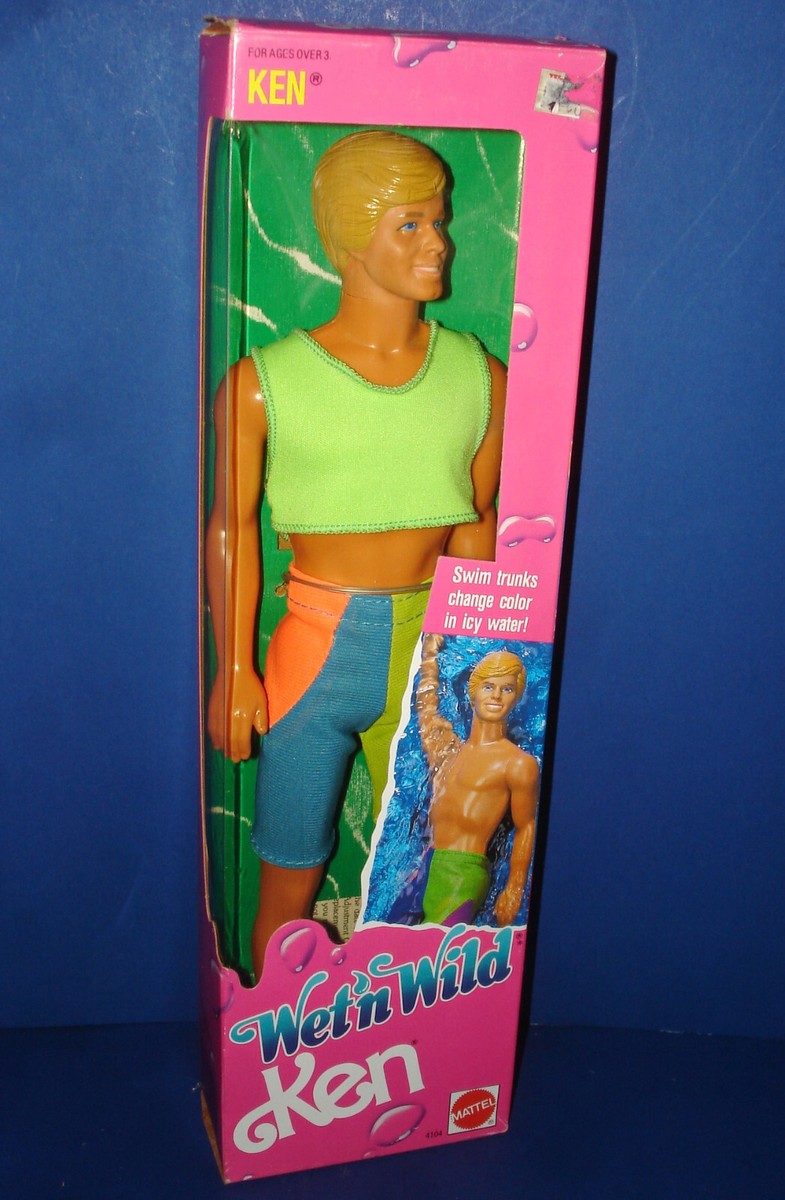WET'N WILD KEN Barbie Doll #4104 Malaysia 1989 Mattel NRFB! | eBay