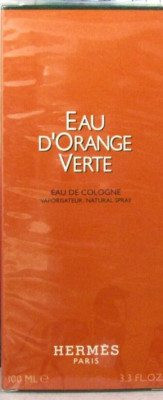 Hermes Eau D'Orange Verte EDC Eau De Cologne Natural Spray, 3.4 OZ/100 ML