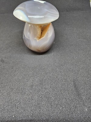Orca Achat Pilz Skulptur 355 Gramm,8x6cm.