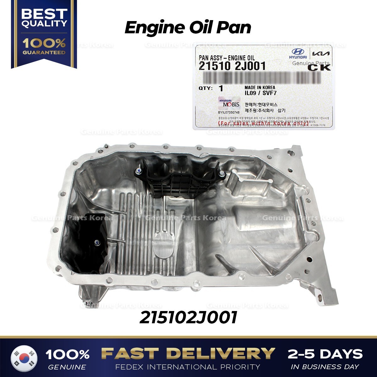 ⭐Genuine⭐ Engine Oil Pan 215102J001 for Hyundai Elantra Kona | eBay