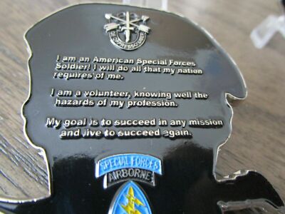 Buy US Army 19th SFG A  Special Forces Group Creed Green Berets Skull Challenge Coin