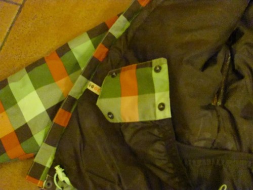 Skiing Burton Women's Green Orange Plaid Ski Jacket with Hood, Size Small - Picture 11 of 17