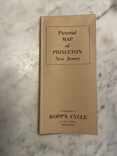 Vintage Unused 1959 KOPP's CYCLE Map of Princeton NJ