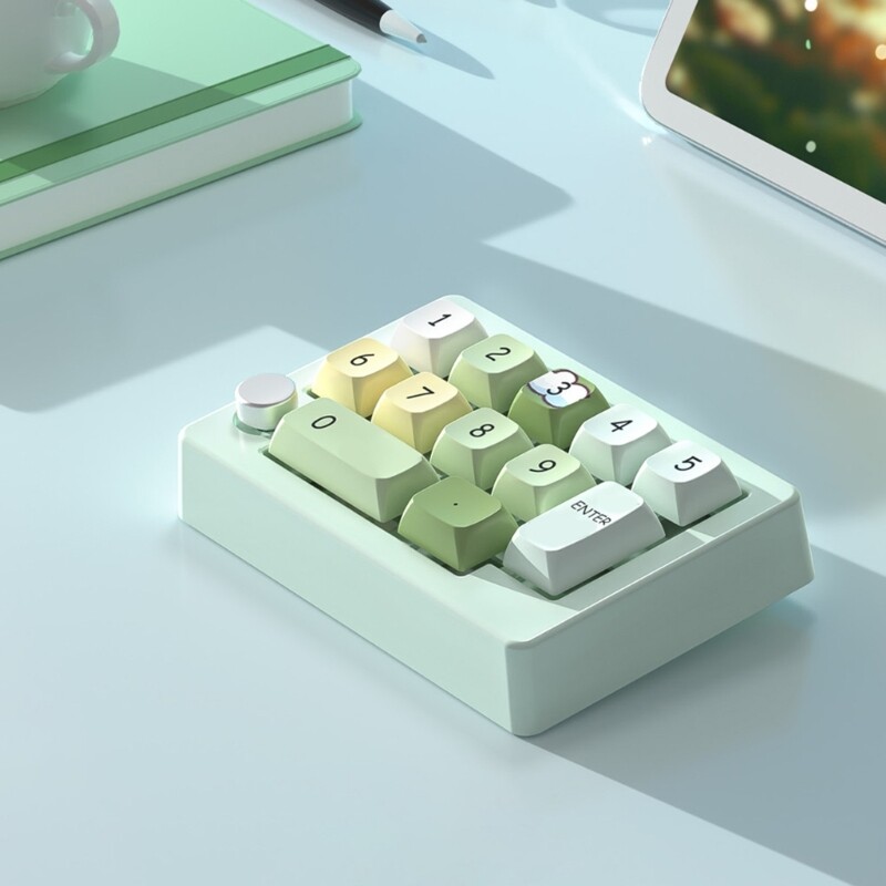 12 Key Mechanical Gaming Keypad with Lighting Programmable Keyboard 2.4Ghz