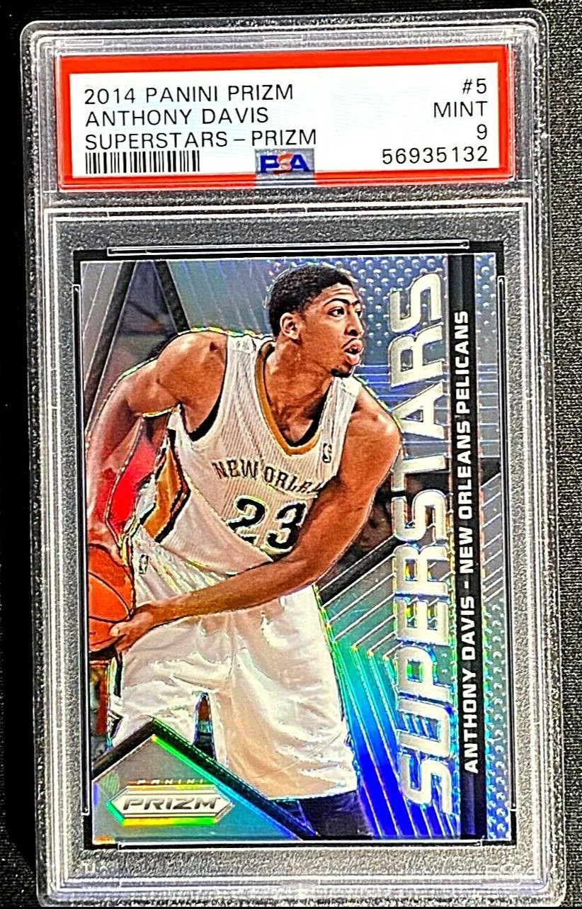 2014 ANTHONY DAVIS PANINI PRIZM SUPERSTARS SILVER PRIZM PSA 9 MINT LAKERS G3353