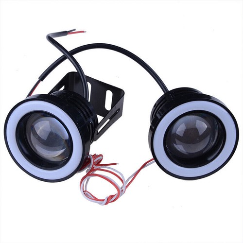 Proyector LED de luz antiniebla para automóvil de 3" COB halo ojo de ángel anillo DRL bombillas de conducción verde - Imagen 6 de 8