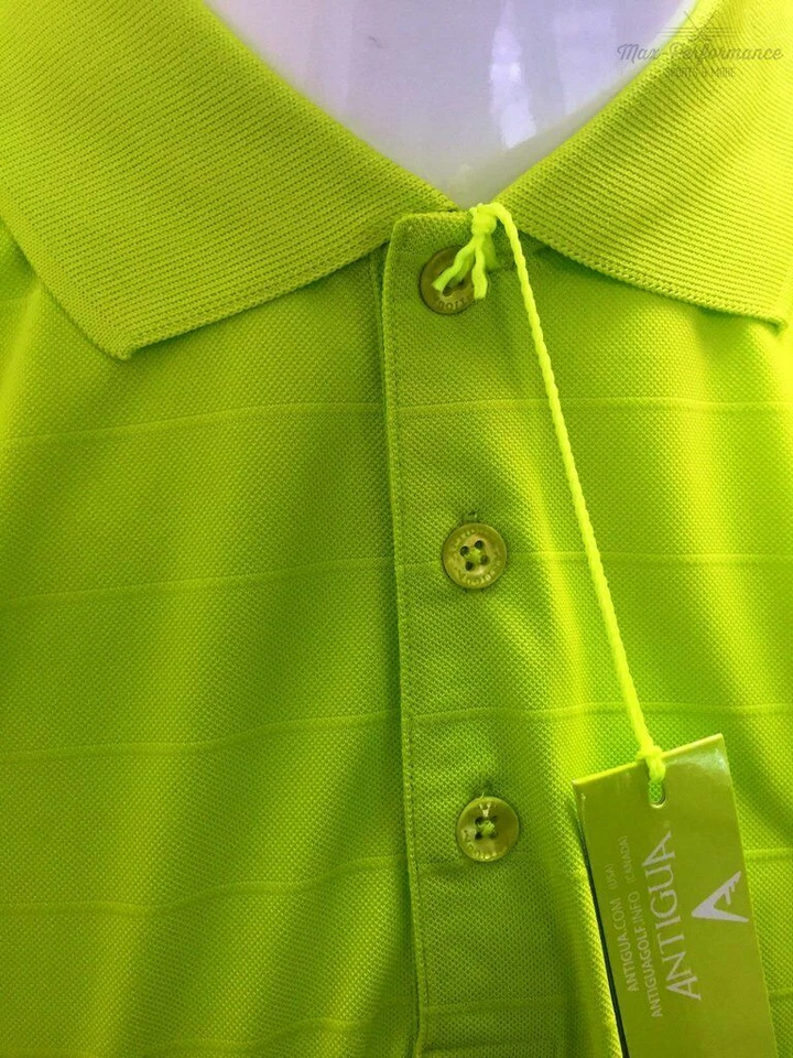 ¡Camisa de golf Graf Hockey Surge de Antigua! Polo Amarillo Verde Todas las Tallas Rodillo de Hielo Foto 2 de 2