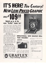 Graflex - Graphic Camera - Original Magazine Ad - 1949