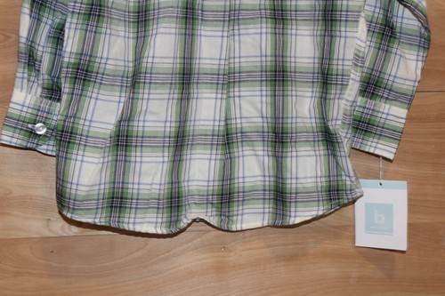 Bella Bliss Boys Long Sleeve Carrington Dress Shirt Green Plaid Size 3Y NWT - Picture 8 of 9