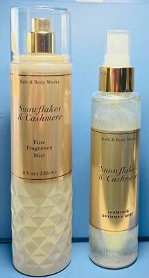 $$$AVE ~ SNOWFLAKES & CASHMERE ~ 2PC GIFT SET ~ Bath & Body Works ~ SHIPS FREE!