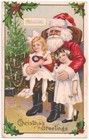 ANTIQUE CHRISTMAS Postcard, SANTA/CHLDREN, SERIES 227F, USA 1908 — photo 1