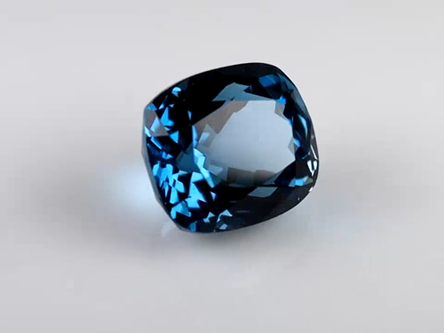 17.16 ct Fair Cushion (15 x 13 mm) Heated Brazil London Blue Topaz Gemstone - Video 1 of 1