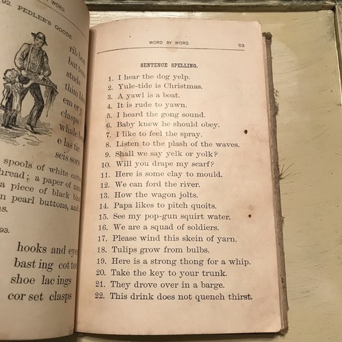 ANTIQUE Book Word By Word Primary Copyright 1889 Tennessee Edition By Stickney - Picture 10 of 12