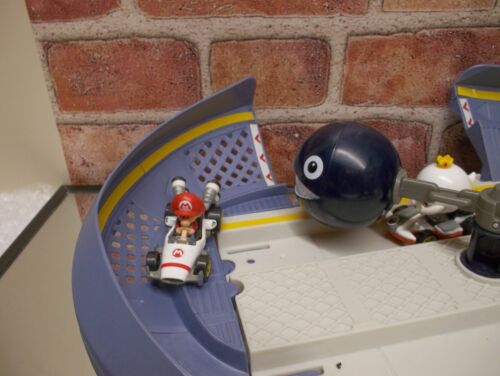Hot Wheels Mario Kart Chain Chomp Track Set Tested Working Rare With 2 Mario Car - Picture 15 of 24