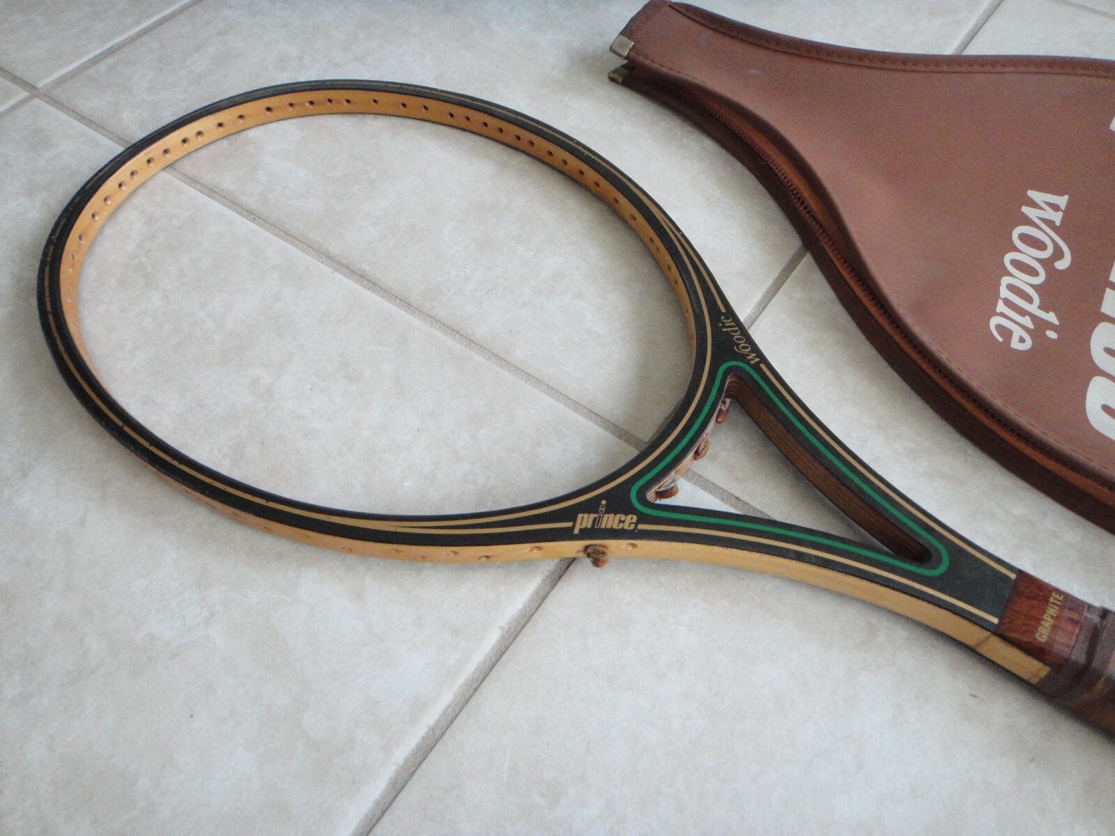 Vintage 1980 PRINCE WOODIE Wood/Graphite 100 Tennis Racquet/Racket 4 1/