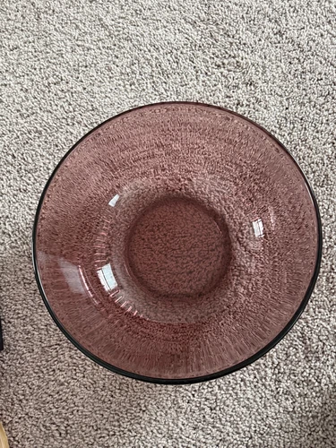 Vintage Pyrex Cranberry Ribbed Glass Mixing Bowl 4.5QT/4.5L