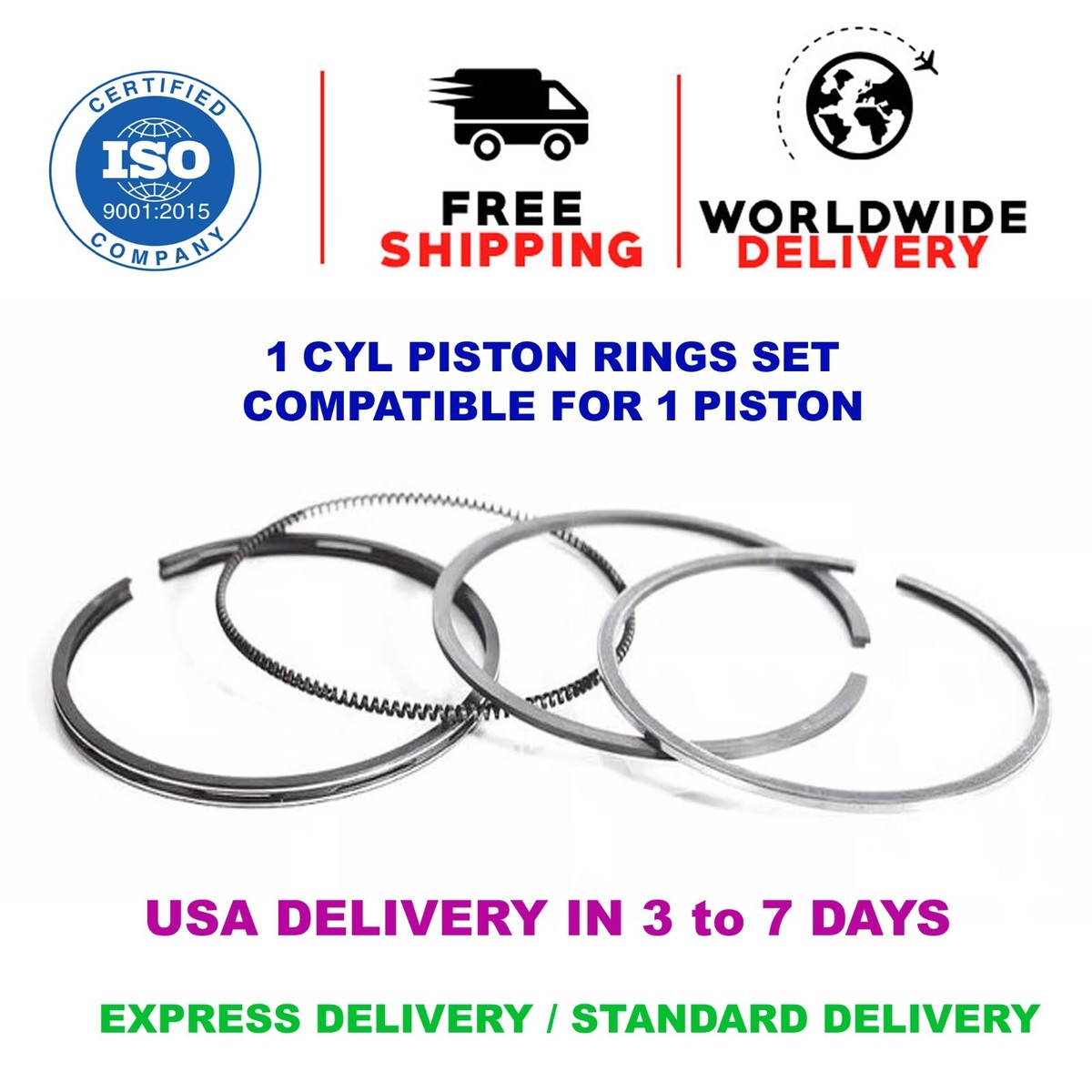 Piston Ring Set 4-Cyl. 83mm Bore Piston Ring Set 4-Cyl. 83mm Bore