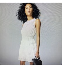 NWT Simply Vera Vera Wang Medium Smocked Neck Day Dress White