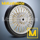 21X3.5 24K GOLD FAT SPOKE WHEEL 40 STAINLESS FOR HARLEY TOURING FRONT