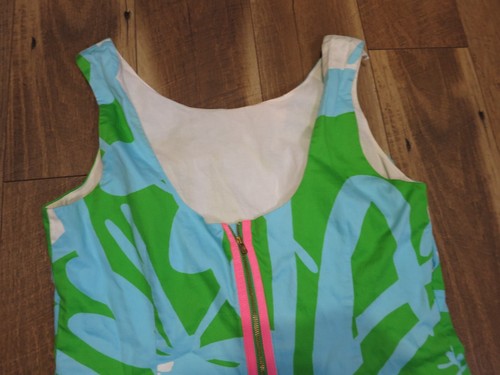 Lilly Pulitzer Women's Green/Blue/White Sleeveless Zip Pencil Dress Sz 12 - Picture 12 of 14