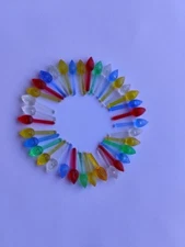 50 Vintage Tiny Assorted Color Bulb For Ceramic Christmas Tree" Read Description