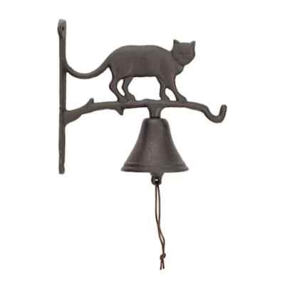 Gusseisen dunkelbraun Katze Design Türklingel Türklingel Glockenspiel Klopfer Garten Deko