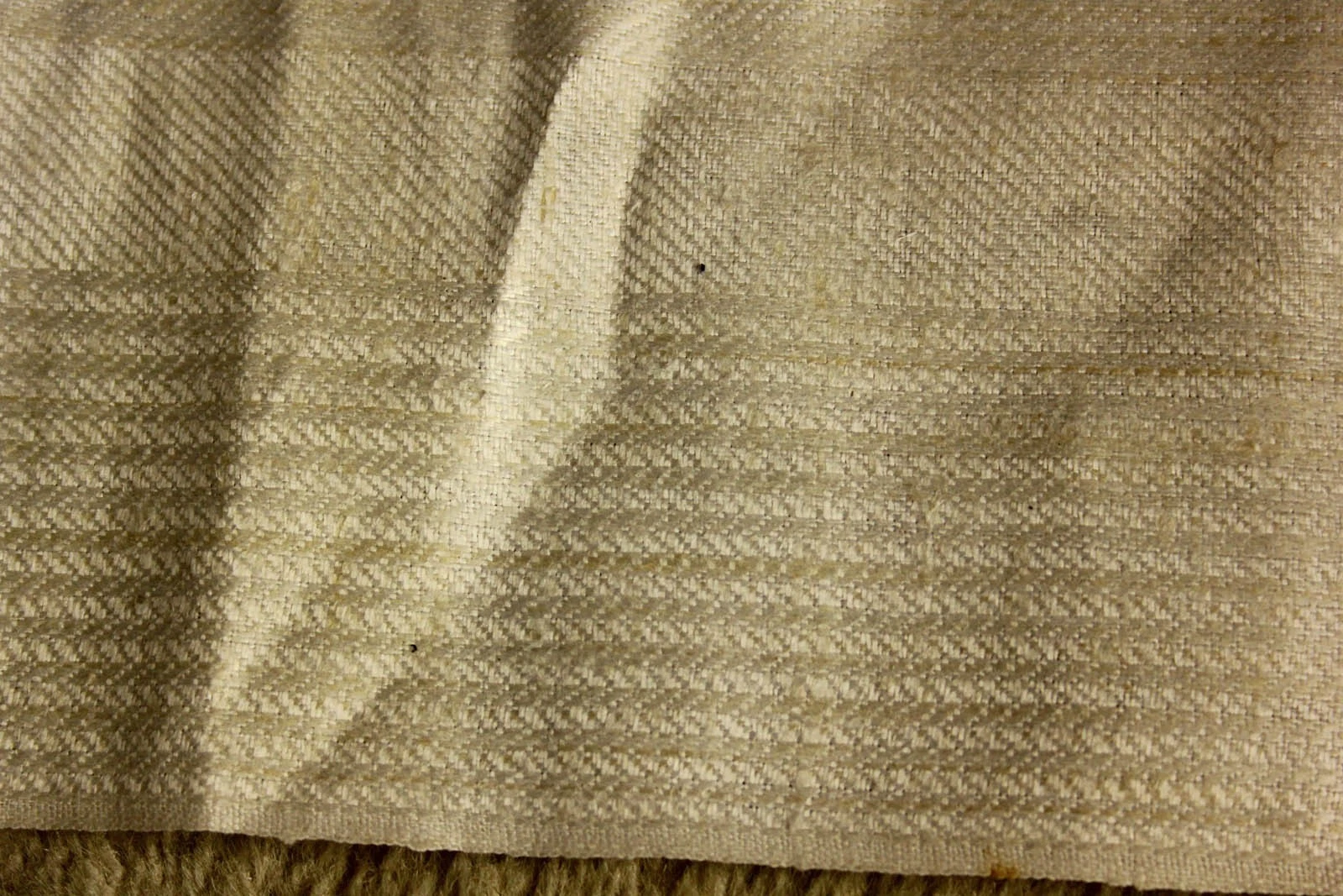 Vintage French ? Imported Linen FABRIC striped Towel Farmhouse by yard width 19" image 10