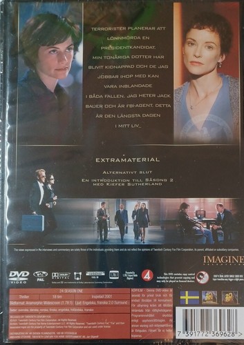 24 SEASON ONE 1 DVD NEW SEALED SWEDISH IMPORT ENGLISH LANGUAGE #SPYOD - Picture 2 of 2