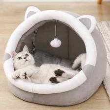 Cute Cat Bed Pet House Kitten Lounger Cushion Small Dog Tent Mat Washable Puppy