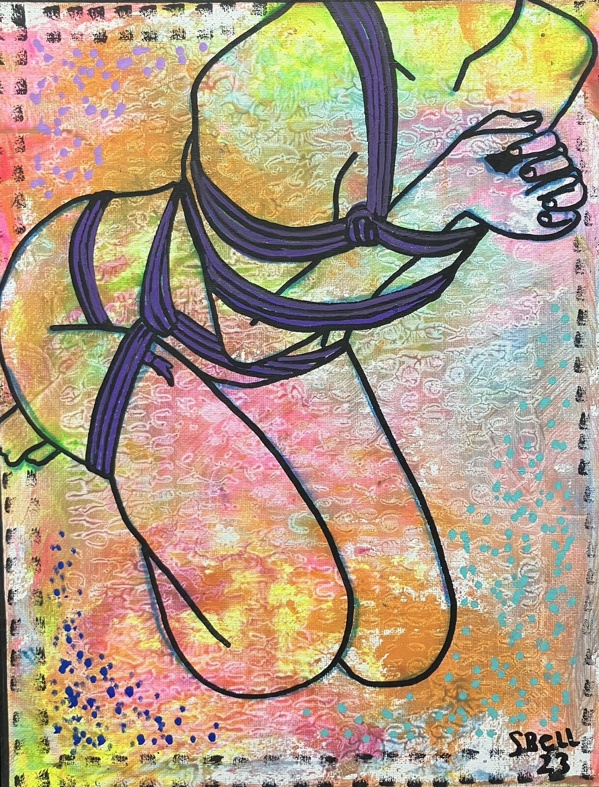 Painting 11 X 14 Original Art By Sbell Acrylic on Stretched Canvas