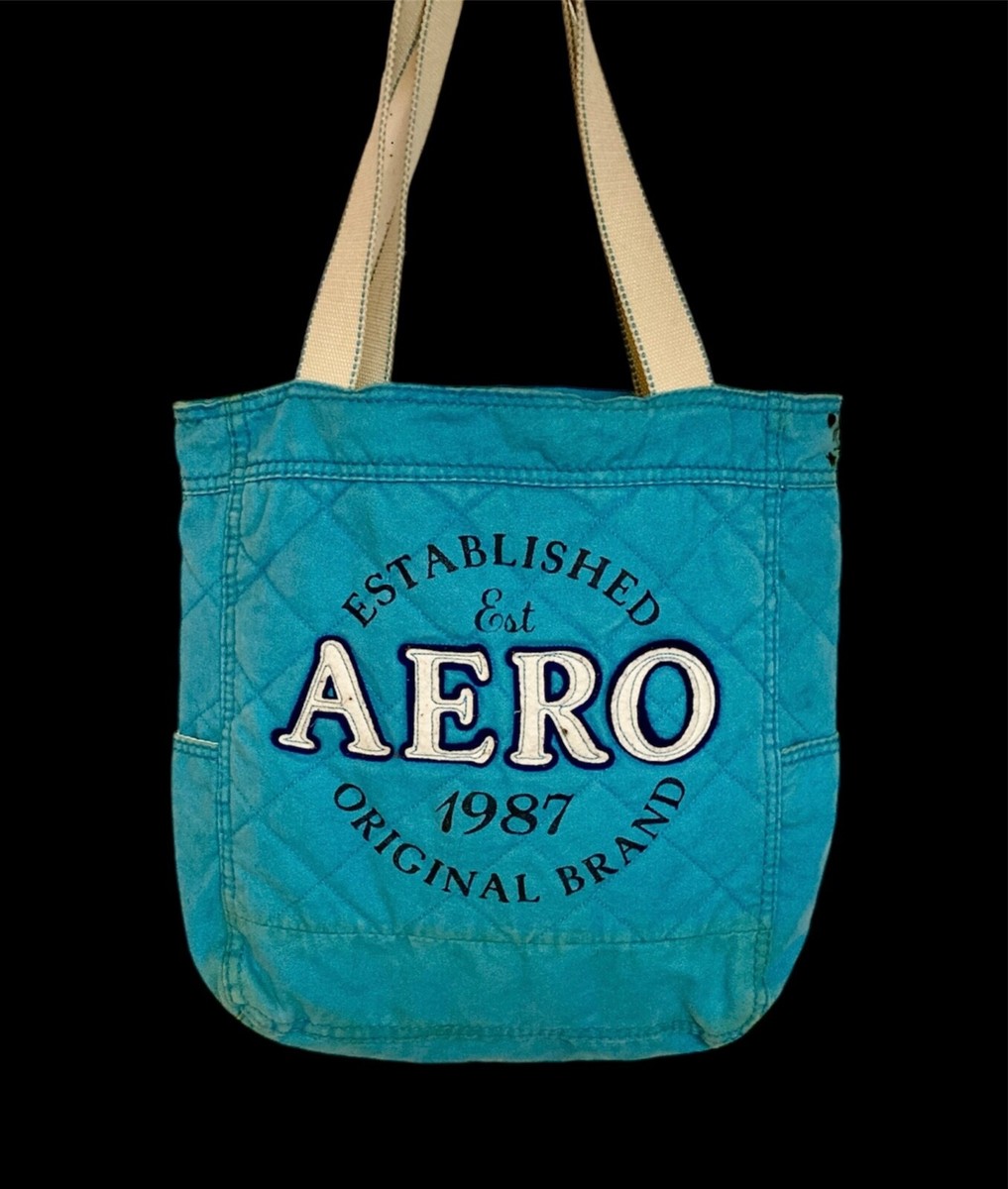 USED　BAG AERO Vintage TOTE BUCKET BAG AEROPOSTALE GRUNGE Distressed
