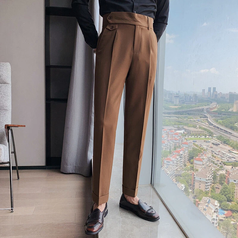 Men's high rise pants sales